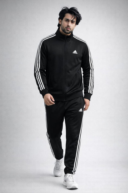 Black Premium Micro Flece Tracksuit For Men 280GSM