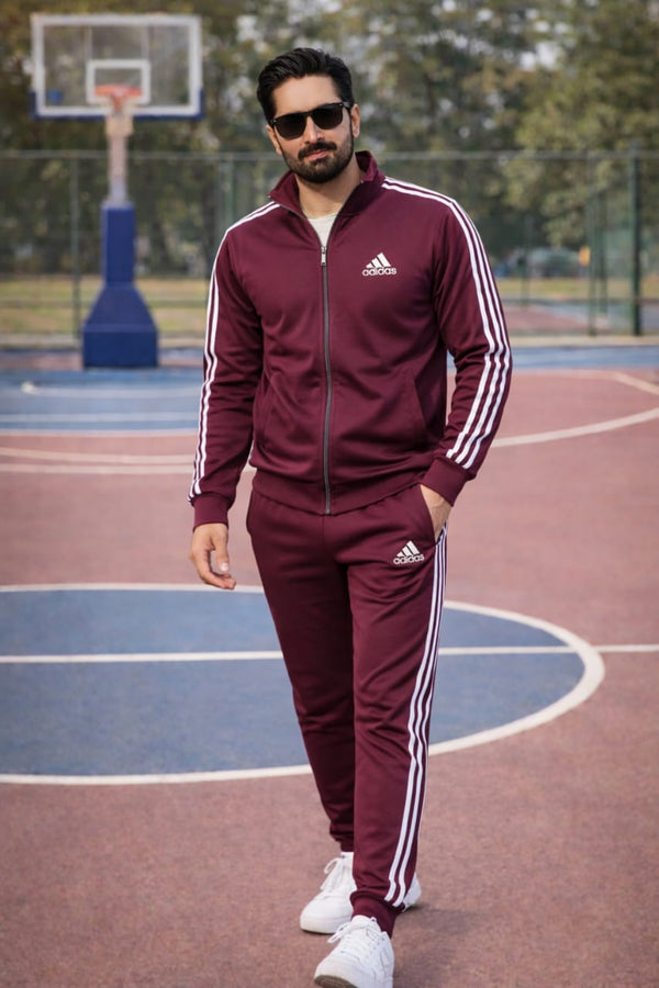 Mehroon Premium Micro Flece Tracksuit For Men 280 GSM