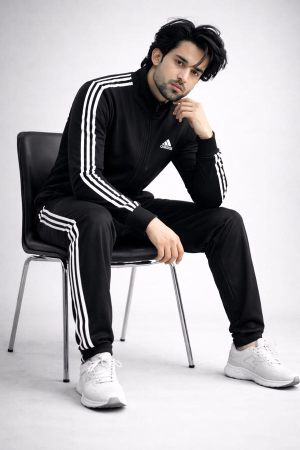 Black Premium Micro Flece Tracksuit For Men 280GSM
