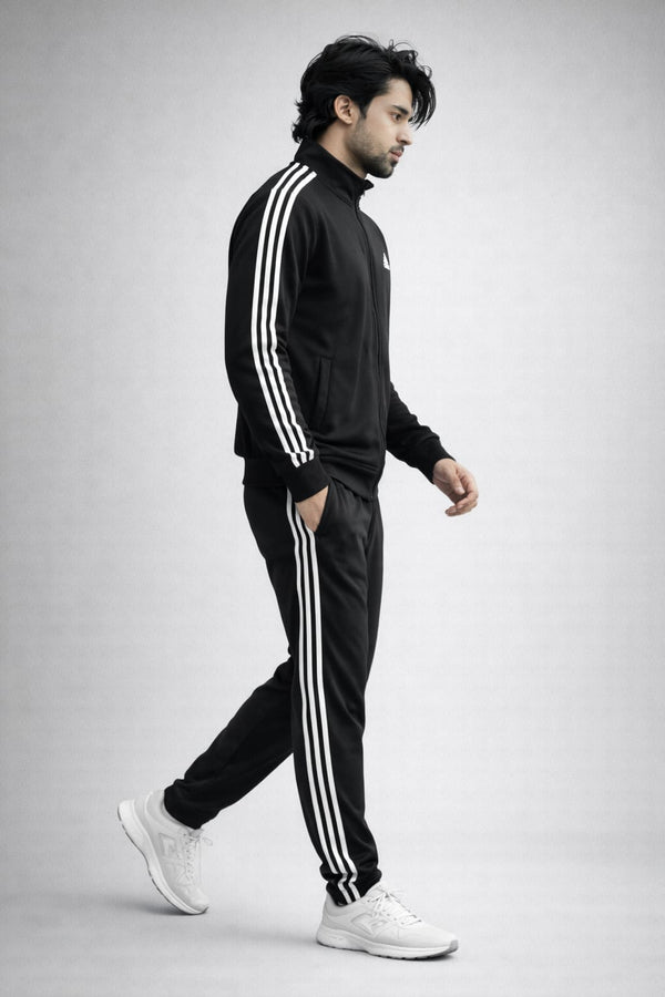 Black Premium Micro Flece Tracksuit For Men 280GSM