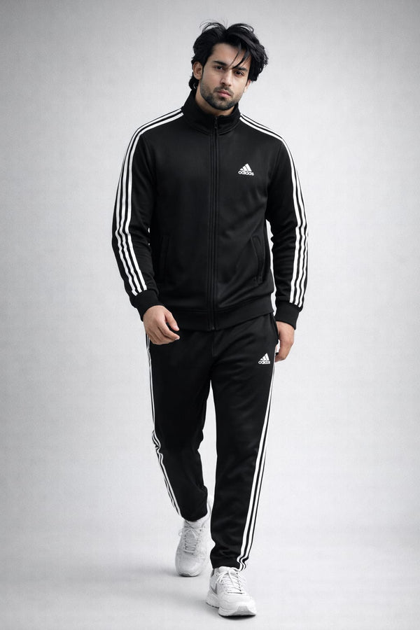 Black Premium Micro Flece Tracksuit For Men 280GSM