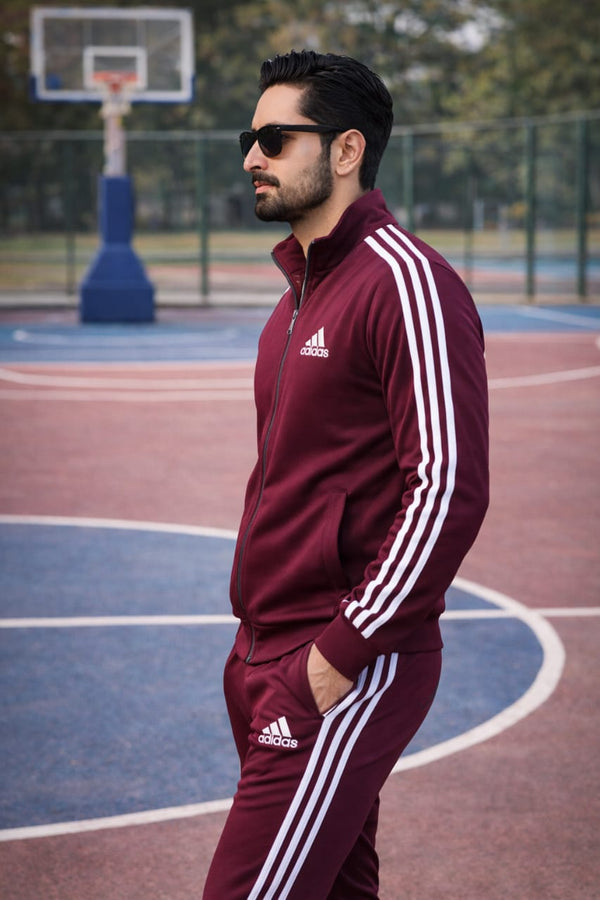 Mehroon Premium Micro Flece Tracksuit For Men 280 GSM