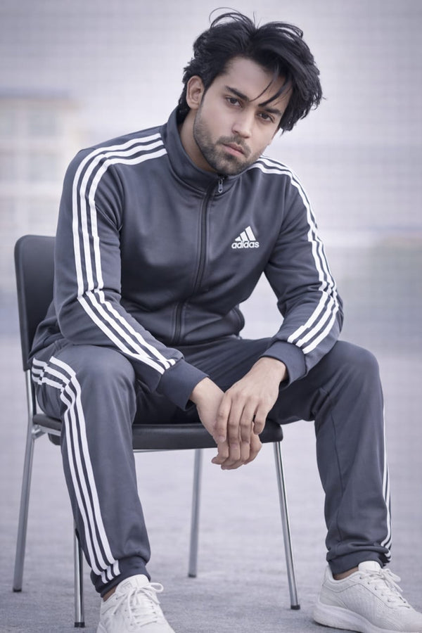 Grey Premium Micro Flece Tracksuit For Men 280GSM