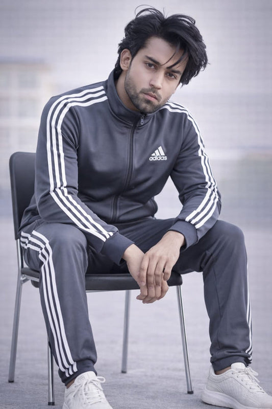 Grey Premium Micro Flece Tracksuit For Men 280GSM